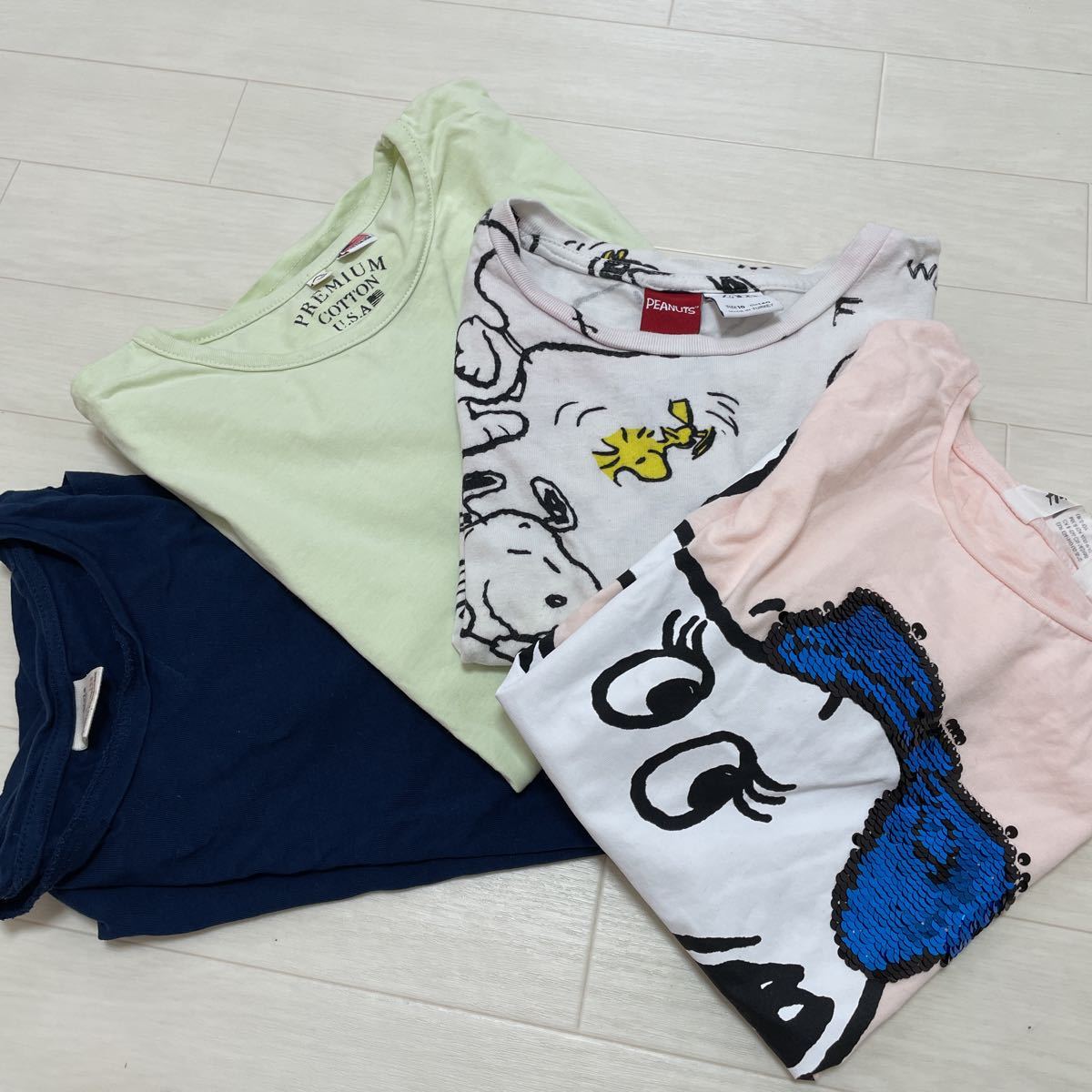 ZARA Zara H&M marquee zSNOOPY Kids girl 4 pieces set T-shirt size 140