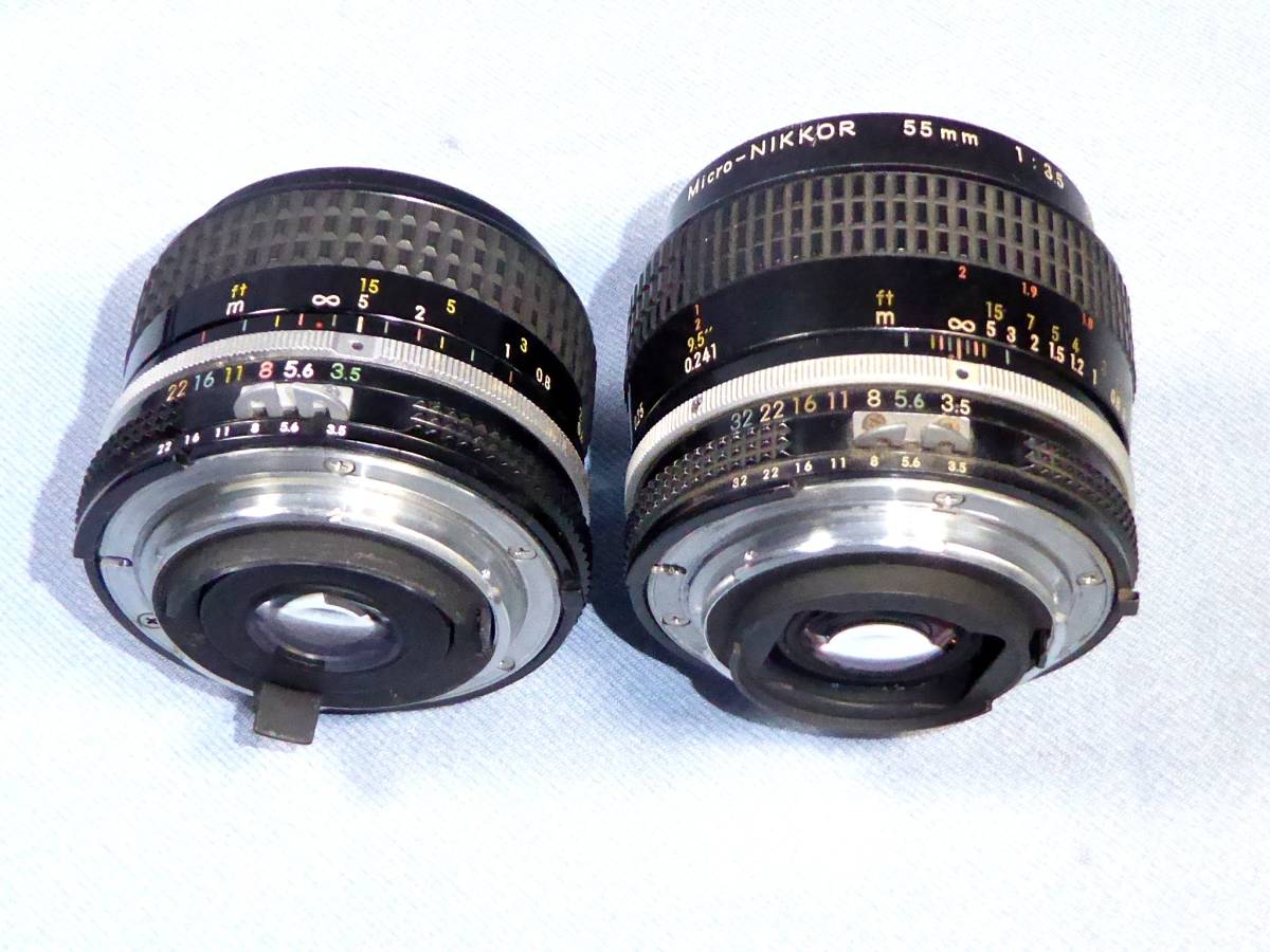 ★　　　NIKON　　　　 Nikomat 　 EL 　 2台　　　+　　 Nikkor 　 28mm/F3.5 　 & 　 Micro-Nikkor 　 55mm/F3.5_画像7
