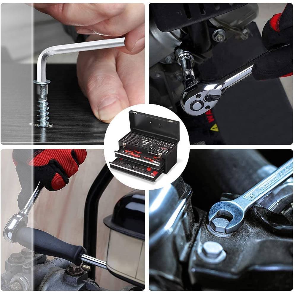  207pcs 整備工具セット バイク・自動車メンテナンス用 家庭修理&作業用 EVA材質 安全防護 _画像4