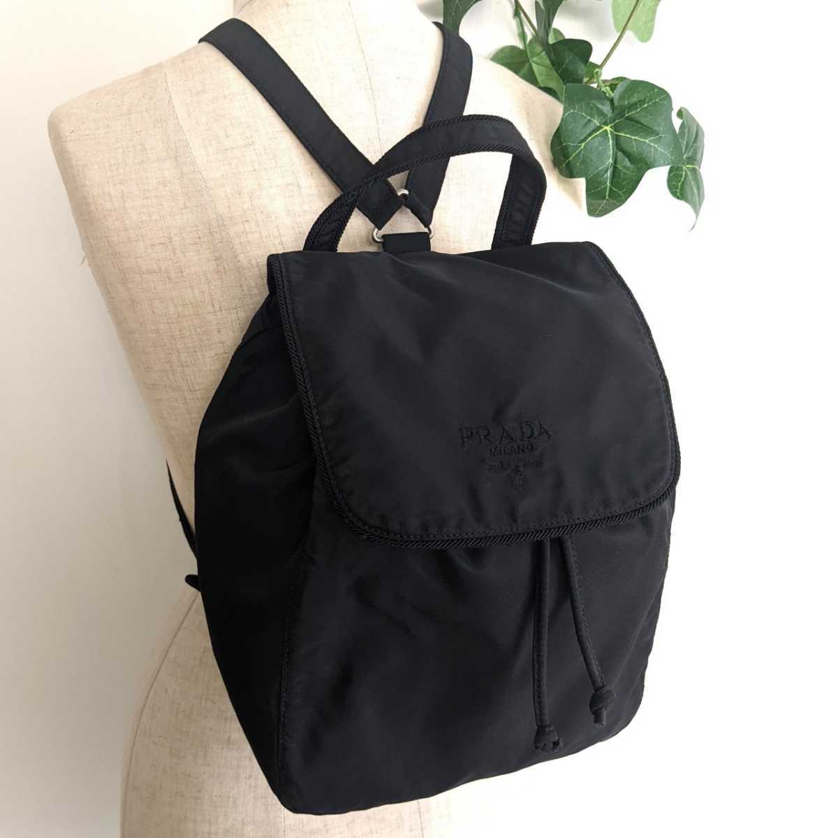 SALE/76%OFF】 PRADA リュックバックパック ビンテージ刺繍 ナイロン PRADA プラダ リュック バックパック ナイロン ブラック ミニ 刺繍 人気