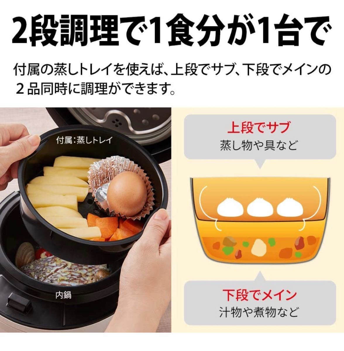 シャープ ヘルシオ ホットクック 電気調理鍋 無水鍋 1.0L 1*2人用