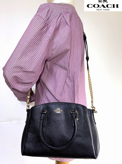美品☆送料無料☆ コーチ COACH クロスグレーン レザー 2WAY