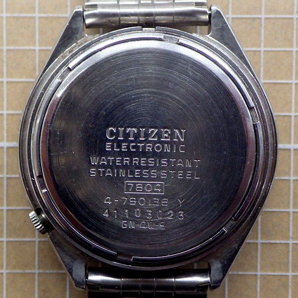 ★即決★送料無料★ヴィンテージ★珍品★CITIZEN ELECTRONIC COSMOTRON 4-790138 シチズン コスモトロン 電磁テンプ式★バンド調整します★