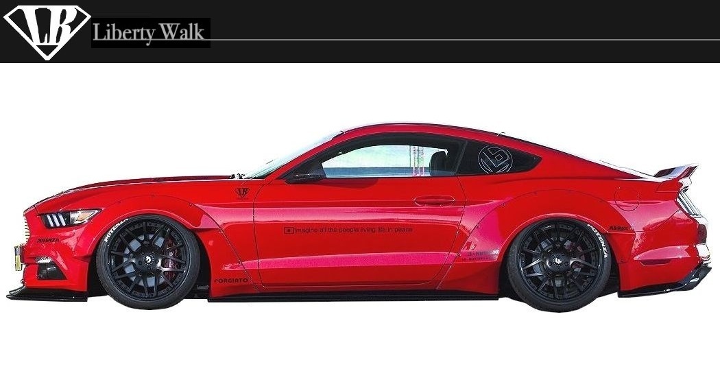FORD MUSTANG LB フロント ディフューザー Liberty Walk エアロ フォード マスタング front diffuser リップ スポイラー_画像3