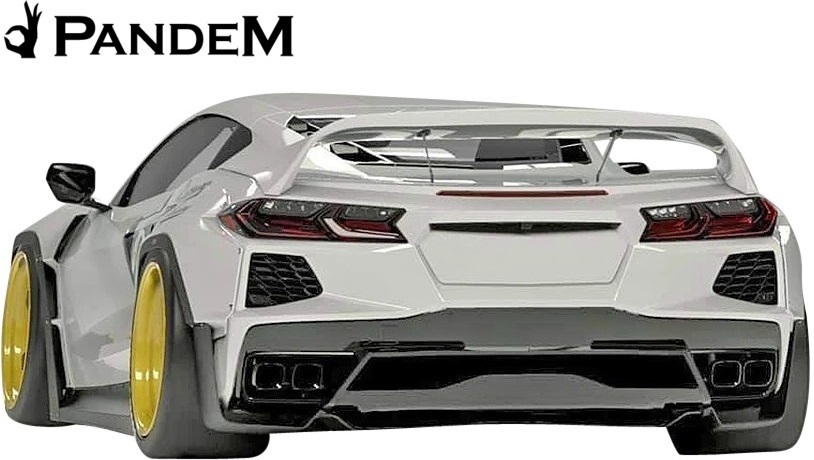 【M’s】 Chevrolet C8 Corvette (2020y-) PANDEM リアウイング ／／ パンデム FRP 未塗装 エアロパーツ ウイング シボレー コルベット_画像1
