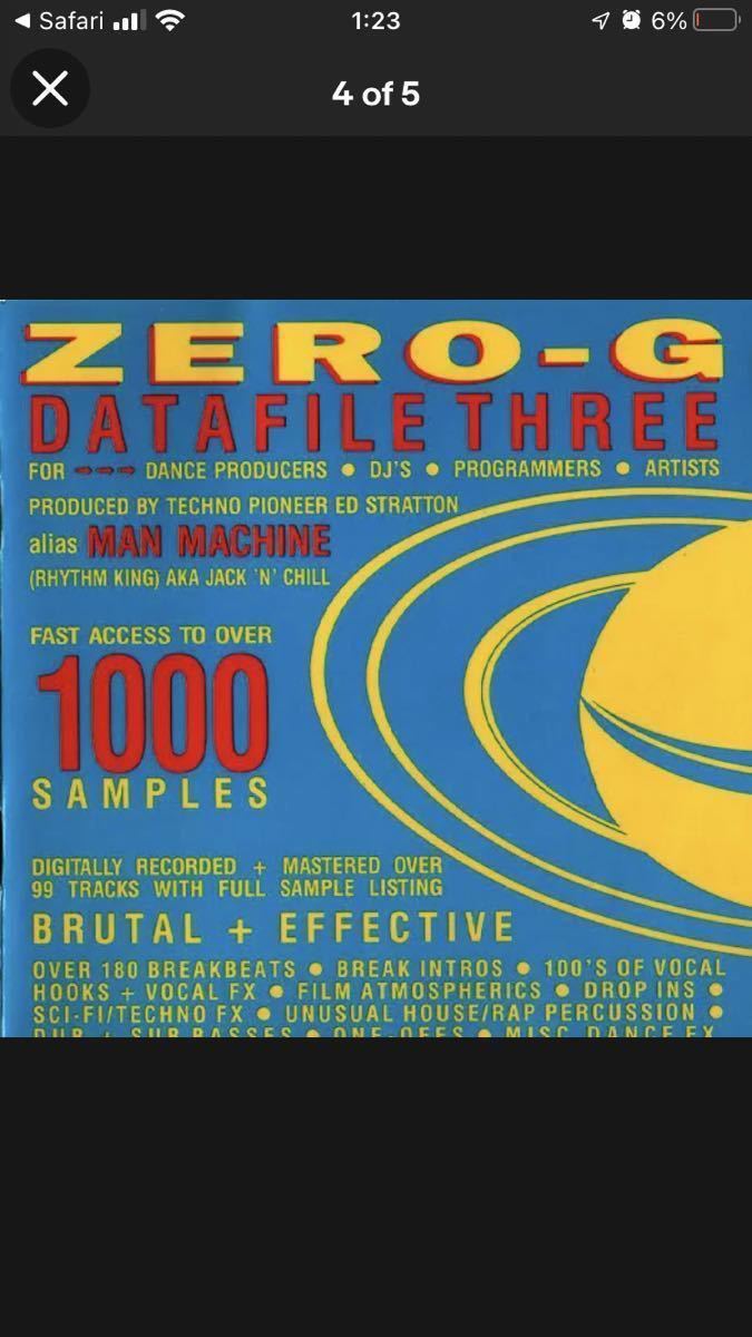 Dettagli dell'articolo zero g vintage sampling cd * Datafile one