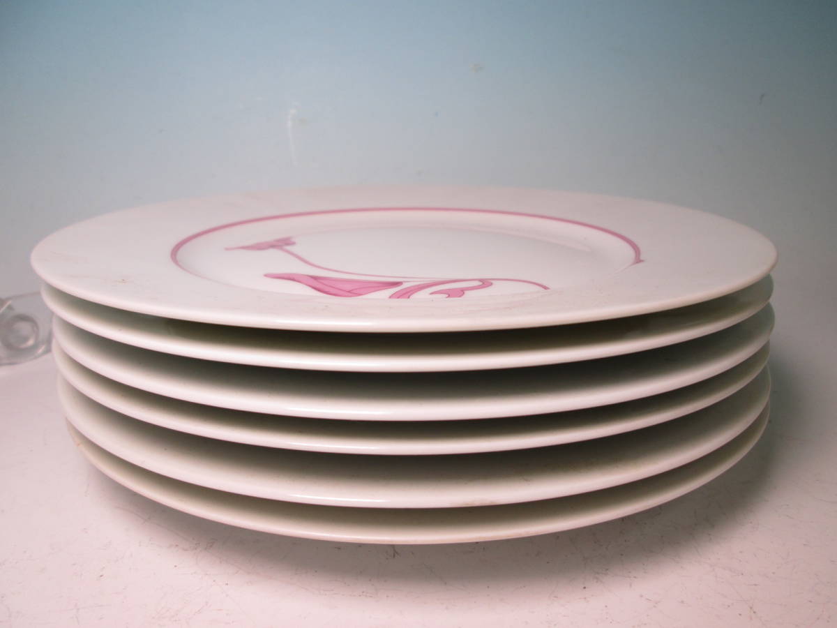 * французская кухня Limoges Limo -juMAXIM\'S DE PARIS maxi mdo Париж розовый цветок документ plate 22,8cm 6 листов без коробки 
