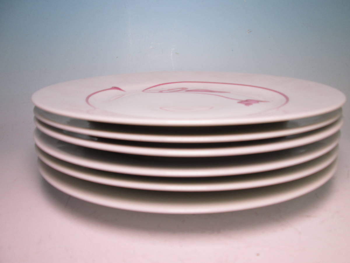 * французская кухня Limoges Limo -juMAXIM\'S DE PARIS maxi mdo Париж розовый plate 24,5cm 6 листов без коробки 