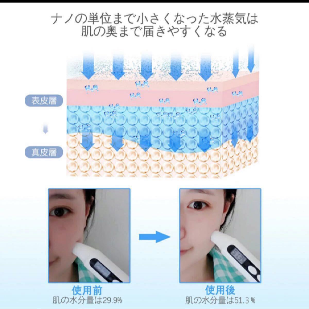 スチーマー美顔器 スチーマーフェイス 顔 美肌スチーマー 人気 保湿 各種肌質対応 ナノ微粒化技術 毛穴の清潔 角質