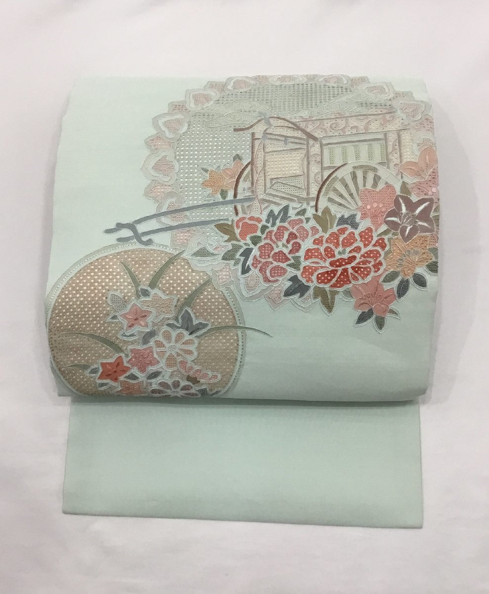 贈る結婚祝い なごや帯/スワトウ/美品/正絹/仕立上がり【ゆずりは】5670 仕立て上がり 贈る結婚祝い なごや帯/スワトウ/美品/正絹/仕立上がり【ゆずりは】5670 仕立て上がり