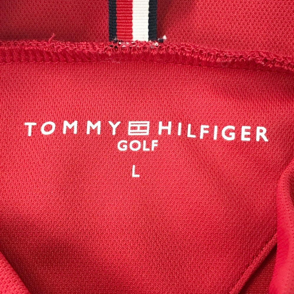 【1円】TOMMY HILFIGER GOLF トミー ヒルフィガーゴルフ ハイネック半袖ポロシャツ レッド系 L [240001722877] ゴルフウェア レディース_画像5