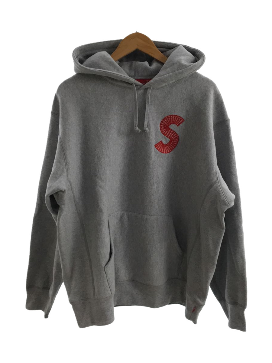 【期間限定送料無料】 Supreme◆20AW/s logo sweatshirt/パーカー/L/コットン/グレー hooded Lサイズ