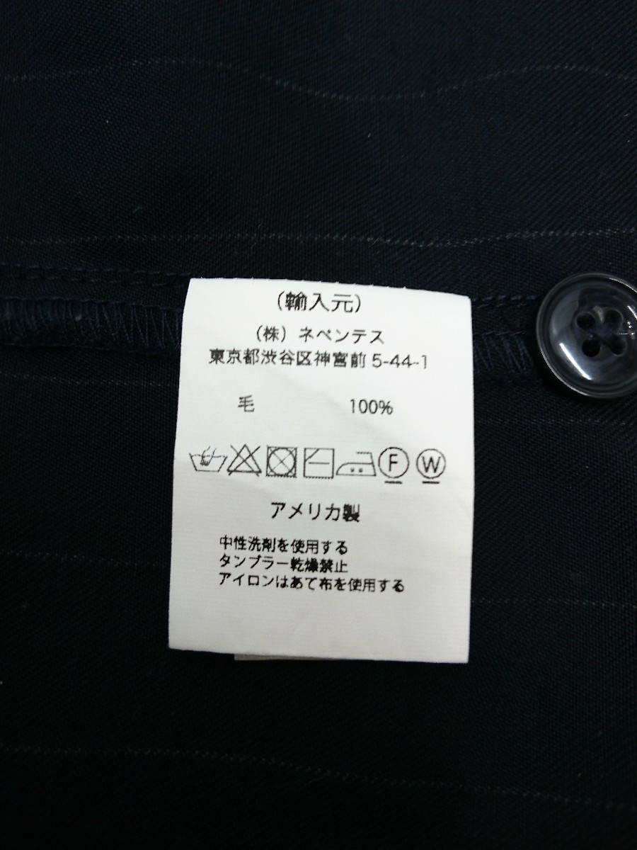 AiE 18SS/アメリカ製/Pj Shirt St. Wool/ストライプウールパジャマ 