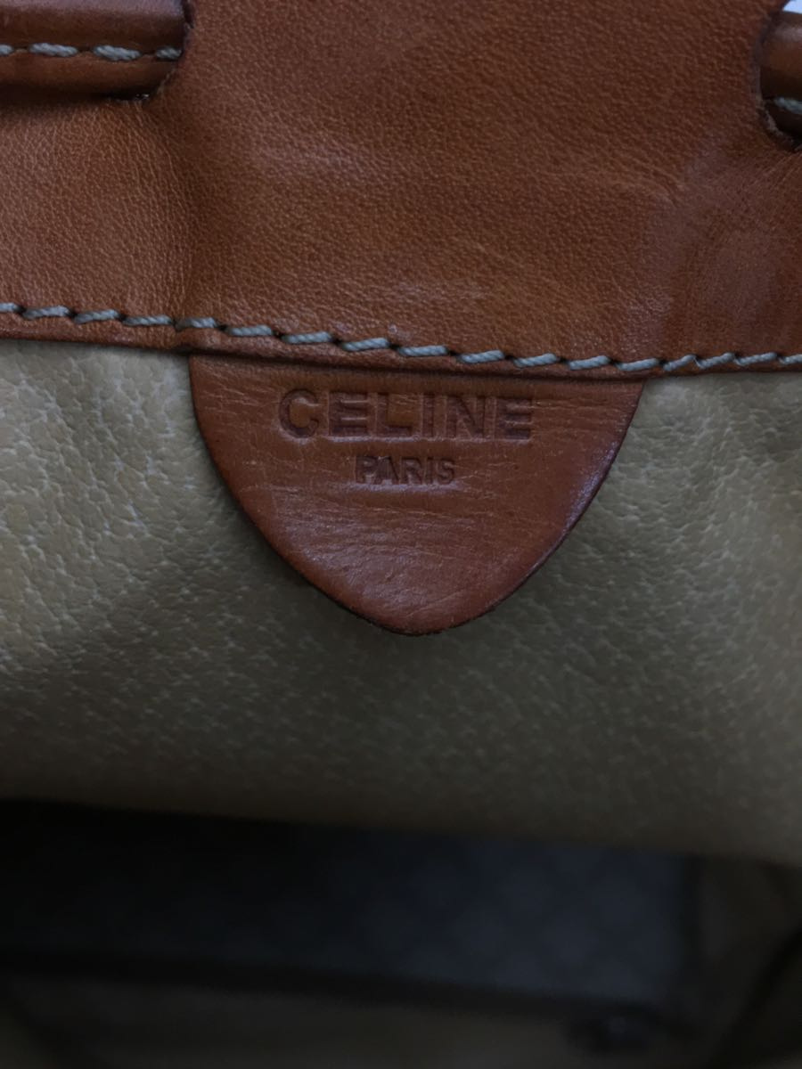 CELINE◆巾着バッグ/ショルダーバッグ/PVC/BEG/総柄_画像3