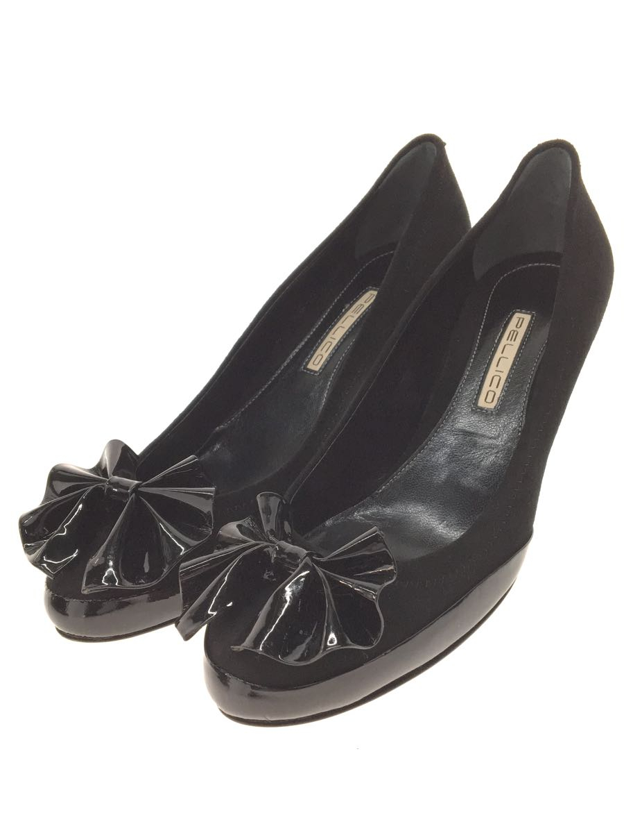 PELLICO◇パンプス/37/BLK/スウェード PELLICO◇パンプス/37/BLK/スウェード