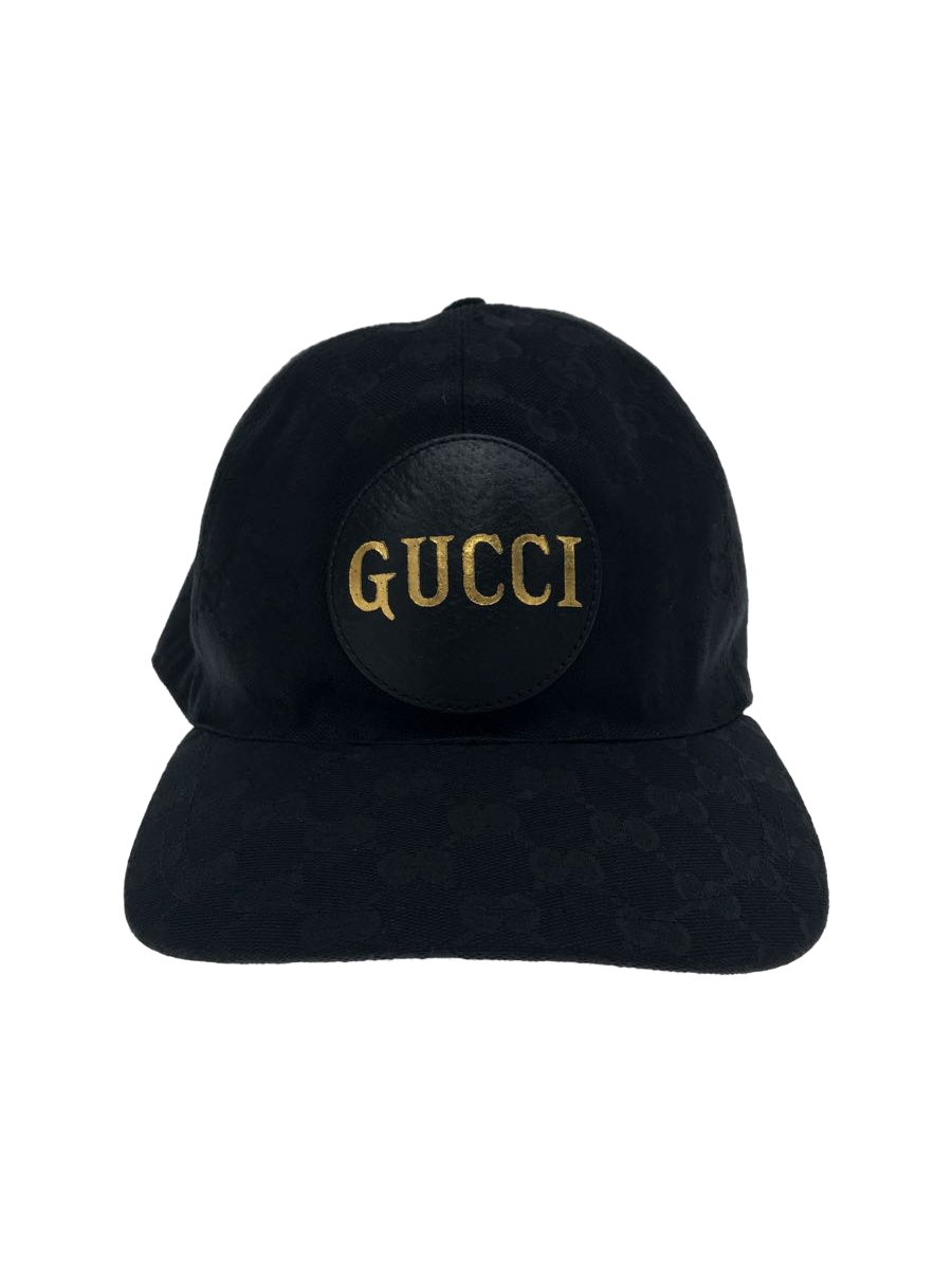 オンライン限定商品 Gucci ベースボールキャップ L 59cm キャンバス Blk ロゴ 野球帽