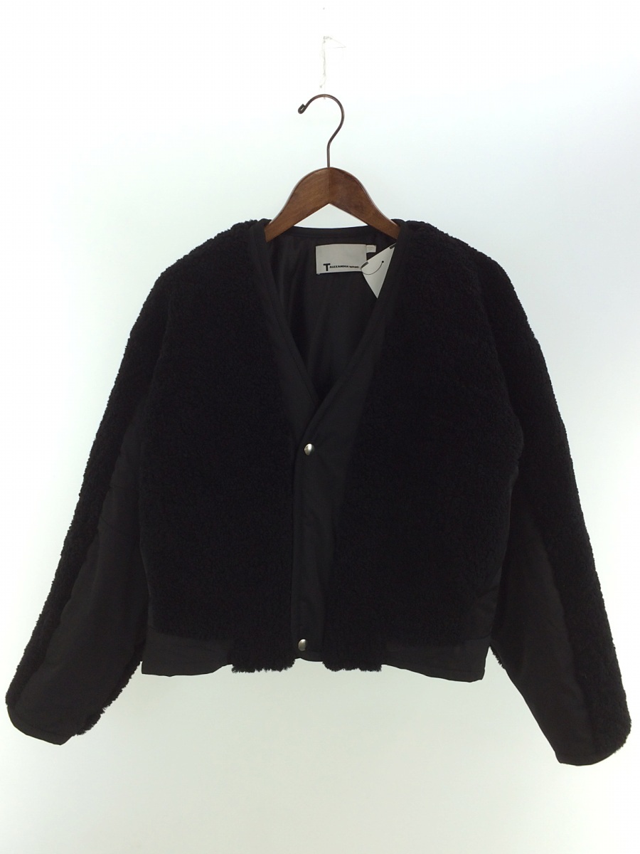 T by ALEXANDER WANG◇ブルゾン/S/ファー/ブラック/リアルシープファー