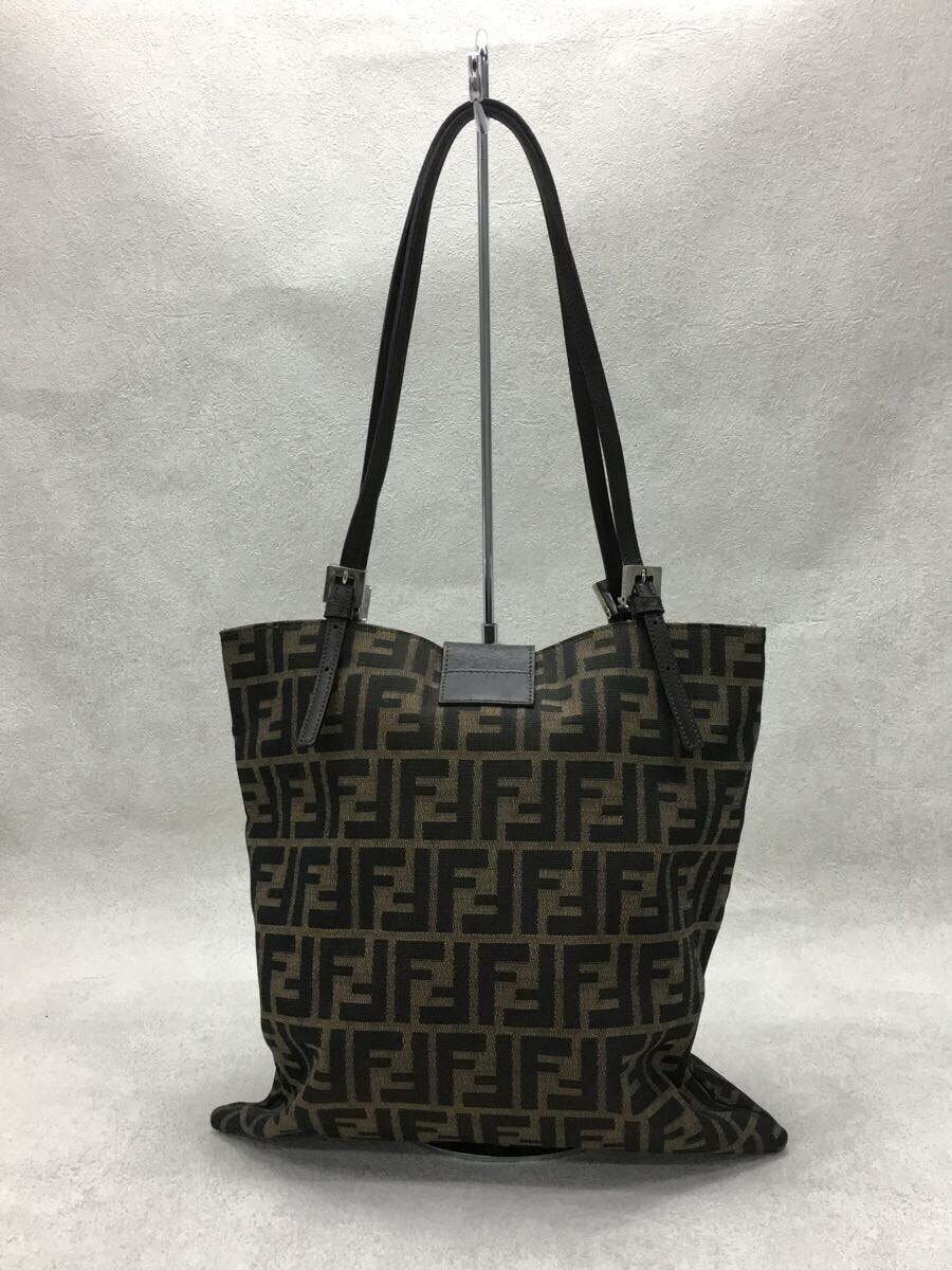 FENDI◇トートバッグ/キャンバス/BRW/ズッカ/FF FENDI◇トートバッグ/キャンバス/BRW/ズッカ/FF