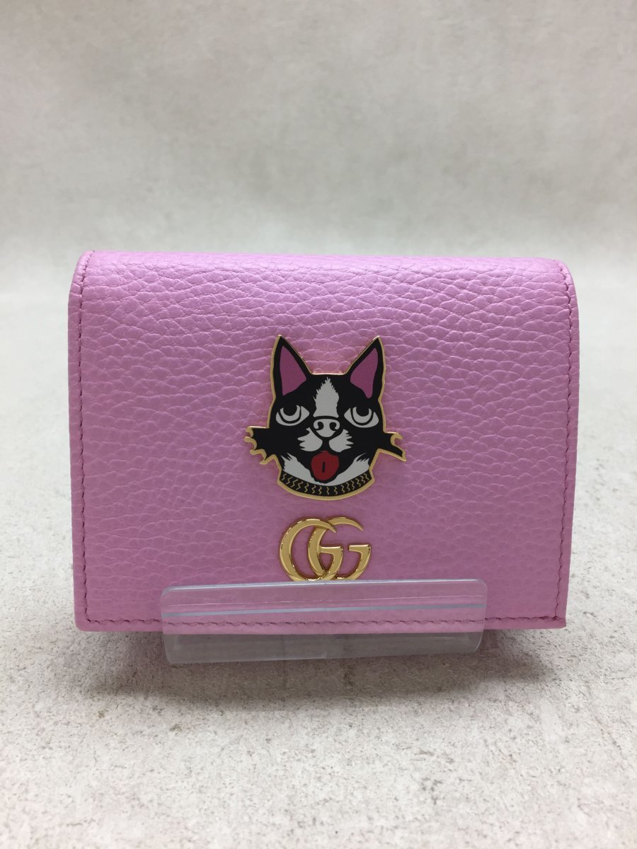限定品!GUCCI GGマーモント ボスコ 犬 二つ折り ミニ財布 売れ筋特価