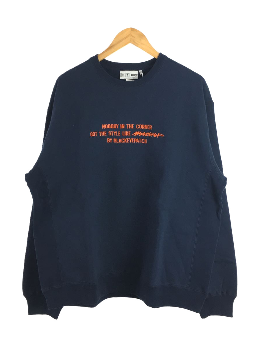 THE BLACK EYE PATCH◇スウェット/XL/コットン/ネイビー/無地/2020年式