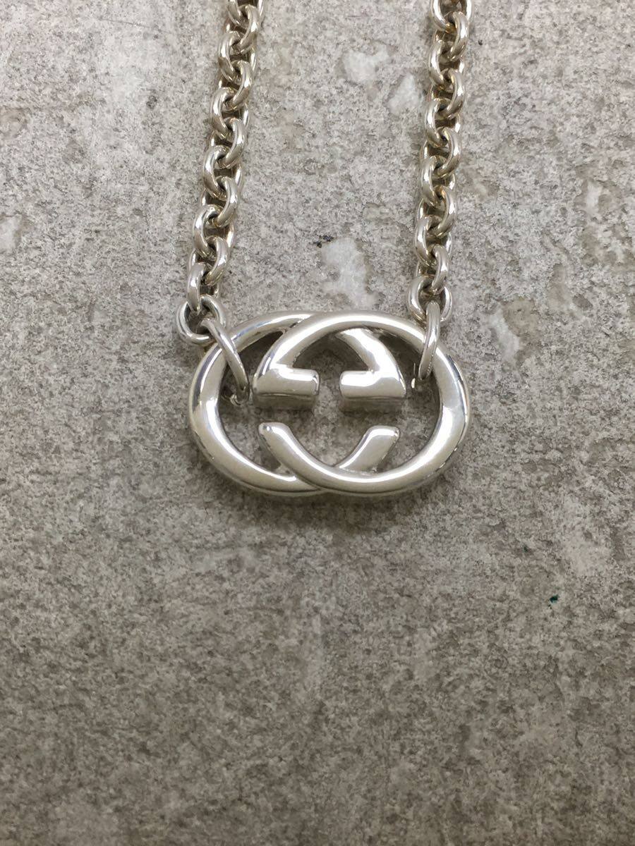 GUCCI◇ネックレス/SV925/SLV/トップ有/インターロッキングG/190489
