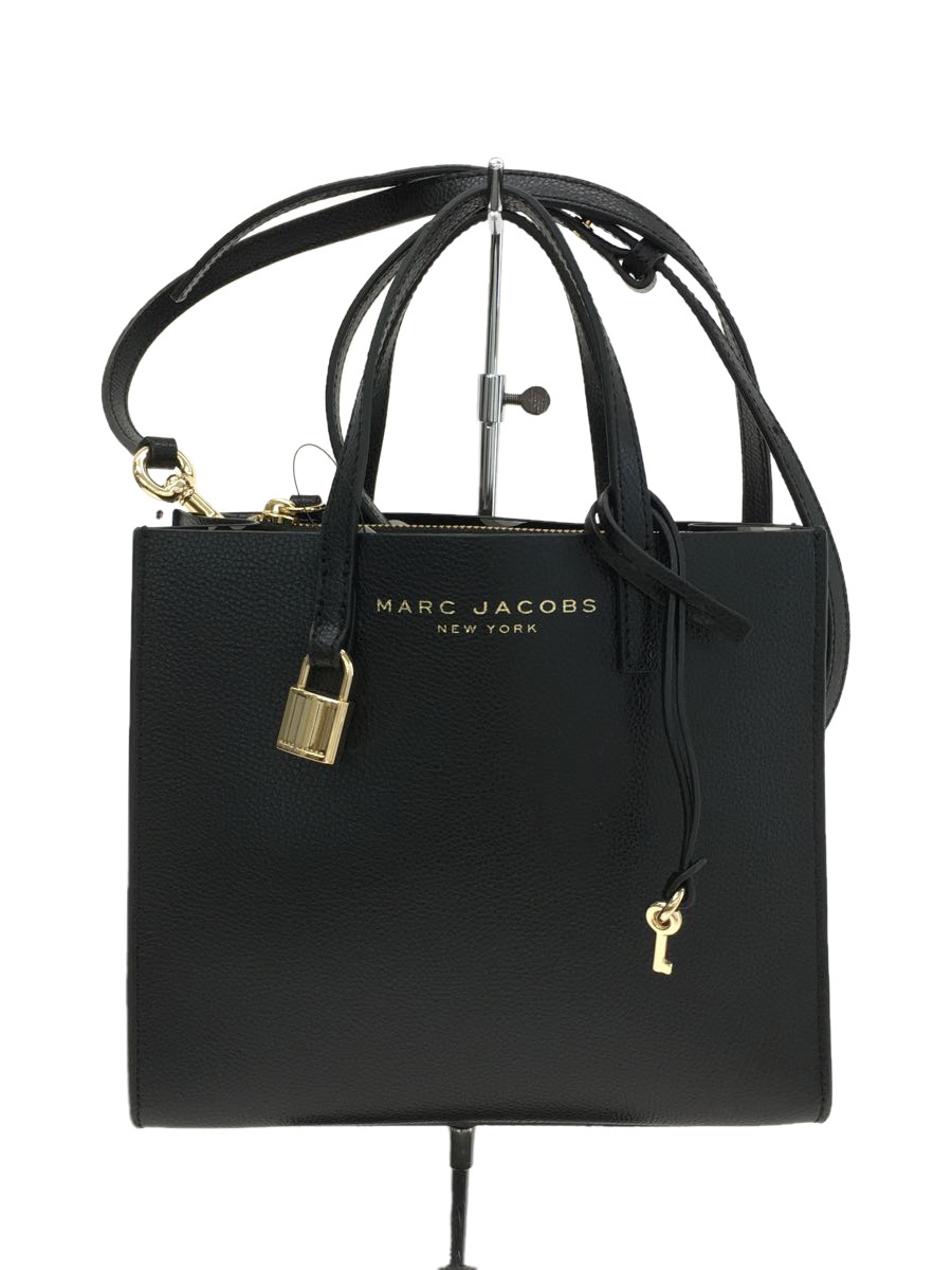 MARC JACOBS◇ショルダーバッグ/レザー/BLK/無地 amme.org.mz