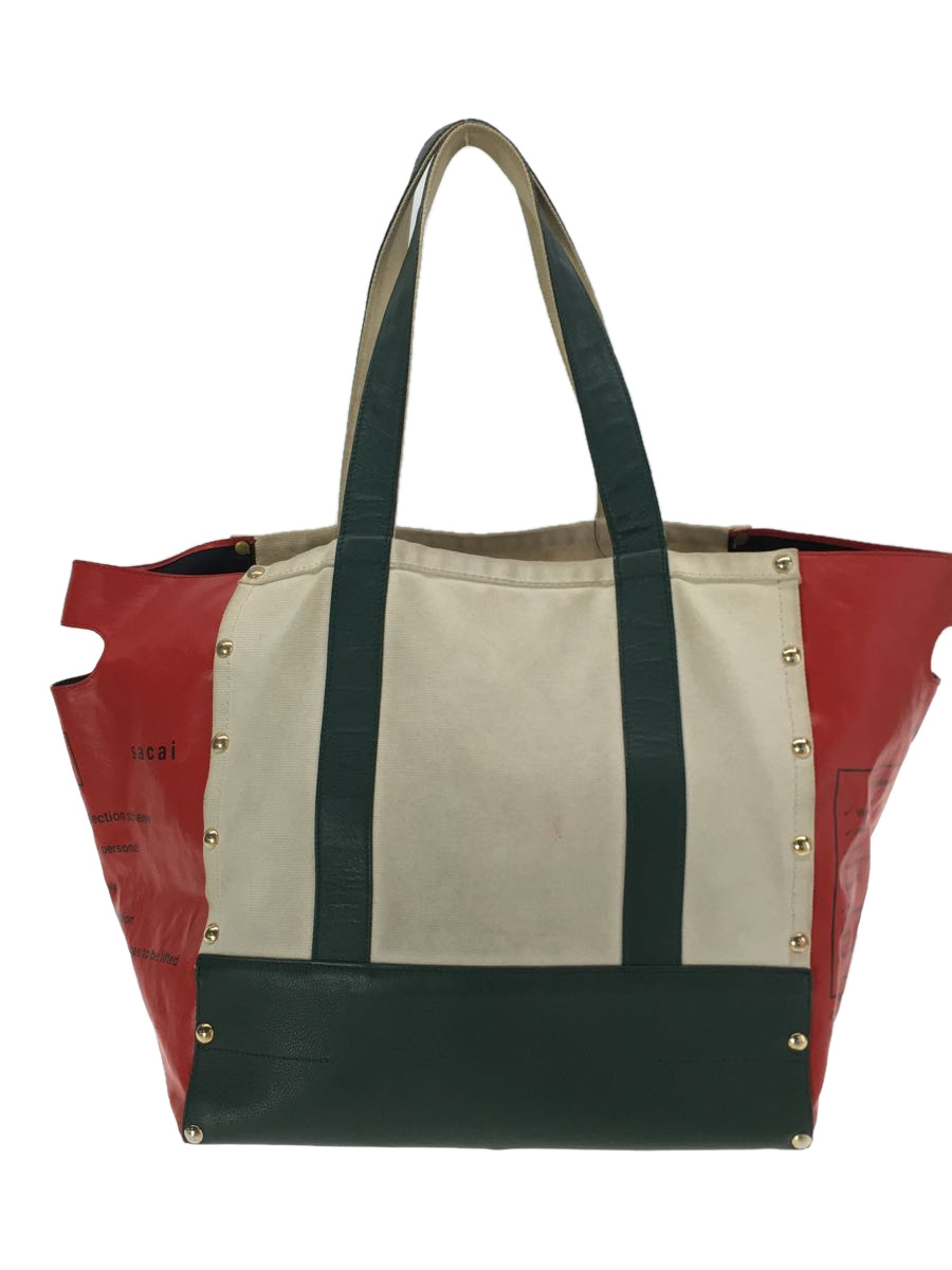 sacai◇トートバッグ/キャンバス/WHT/THAT BAG www.pa-kotabumi.go.id