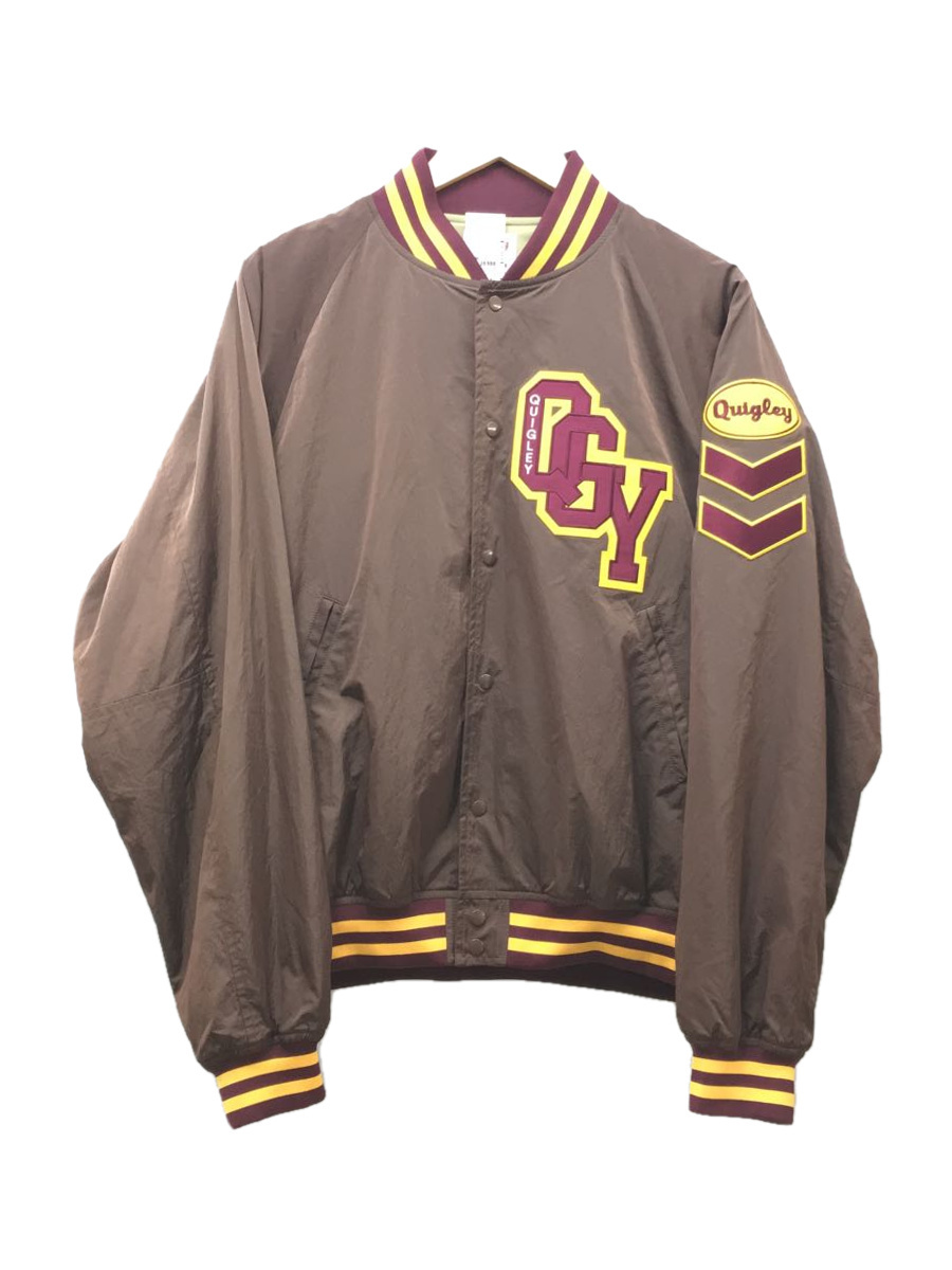 Quigley/NYLON VARSITY JACKET/スタジャン/L/ナイロン/BRW | www