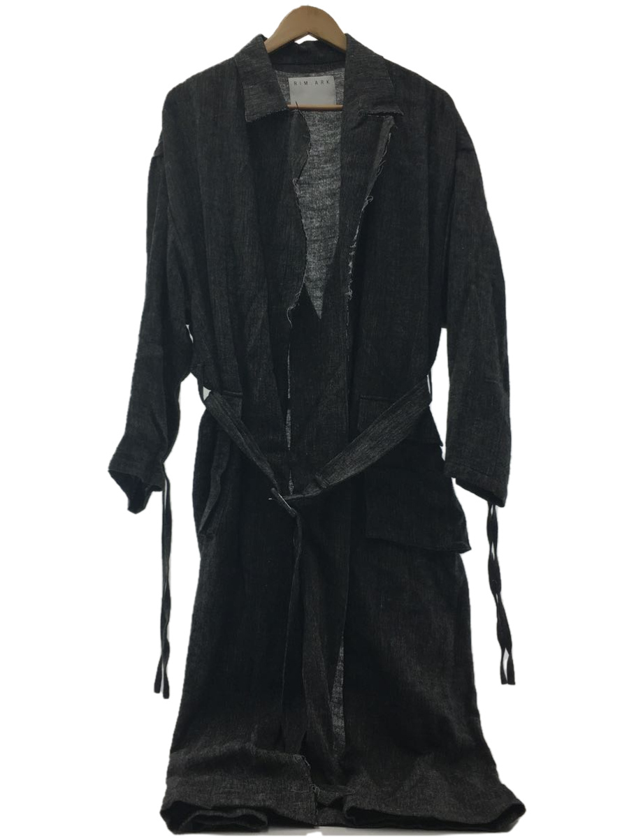 特売 RIM.ARK◆Linen wool maxi trench coat/38/ウール/GRY/2020年モデル//ロングコート Sサイズ