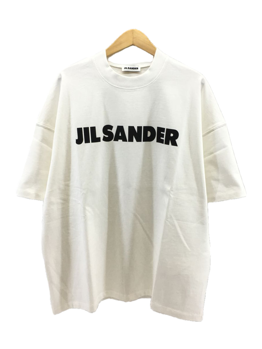 JIL SANDER◇ロゴプリント/オーバーサイズTシャツ/M/コットン/ホワイト