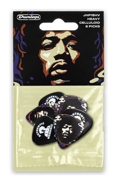 即決◆新品◆送料無料Dunlop JHP15HV/STAR JIMI HENDRIX ’69 PSYCH SERIES ジミ・ヘンドリックス ピック/6枚入/メール便 _画像1