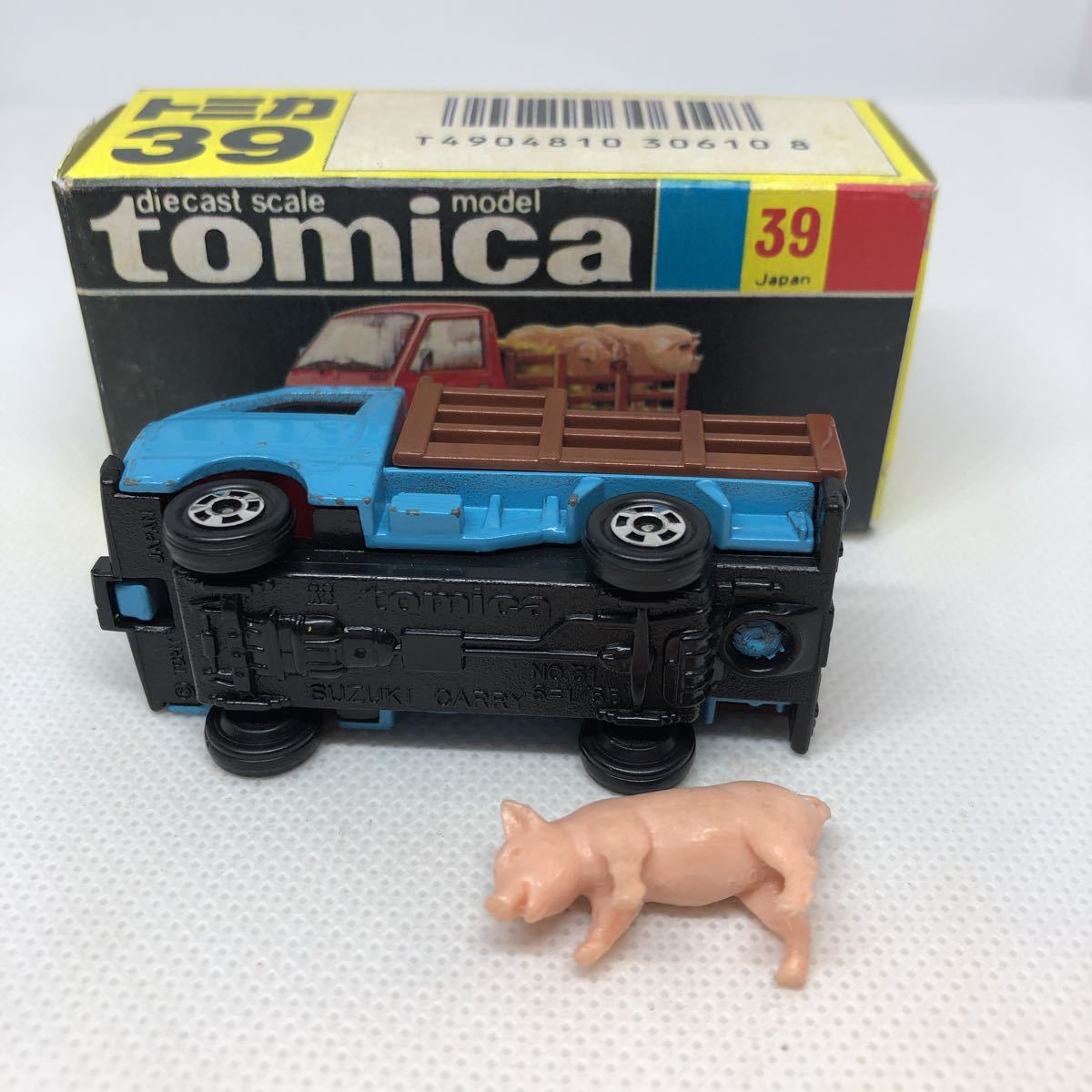 トミカ日本製黒箱39 スズキキャリイ家畜運搬車当時物絶版豚1匹的詳細資料 Yahoo 拍賣代標 From Japan