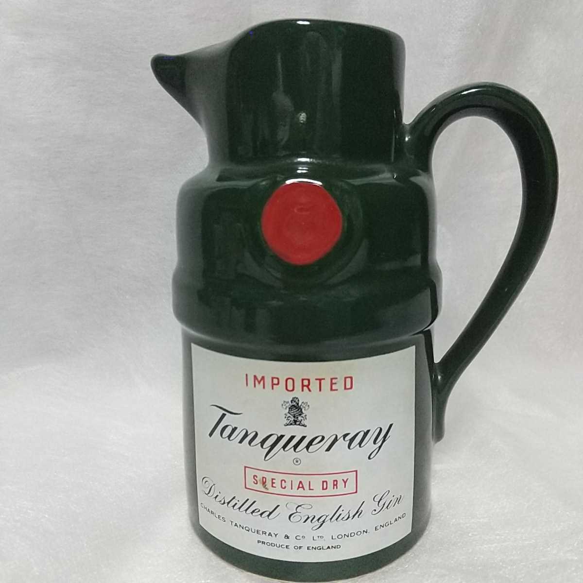 レア ビンテージ タンカレー ウォーターピッチャー Tanqueray ウォータージャグ インテリア BAR ジン 水差し ディスプレイ 陶器_画像1