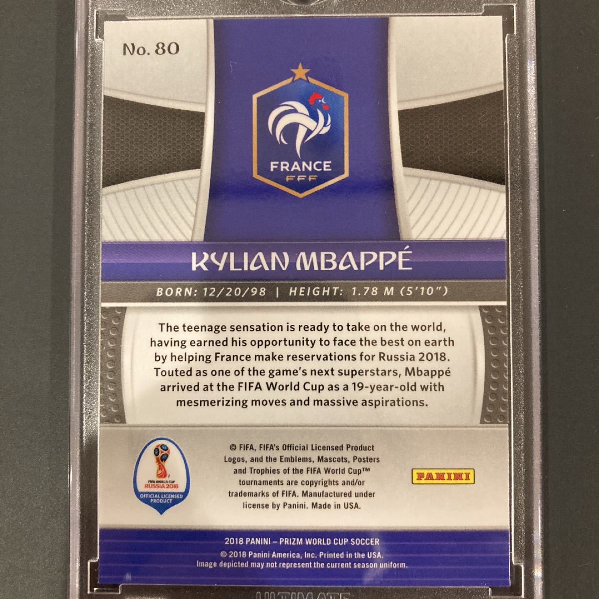 RC MBAPPE エンバペ ムバッペ PANINI PRIZM 2018 サッカー カード