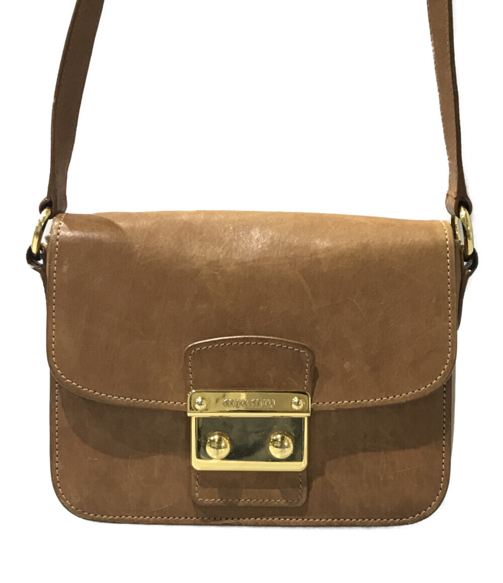 ミュウミュウ レザーショルダーバッグ マドラス レディース MiuMiu