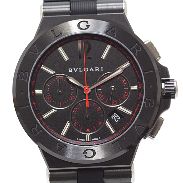 再入荷】 BVLGARI ブルガリ 自動巻き【中古】 ブラック（黒）文字盤