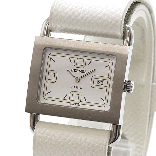 HERMES エルメス レディース腕時計 バレニア デイト BA1.510 ホワイト
