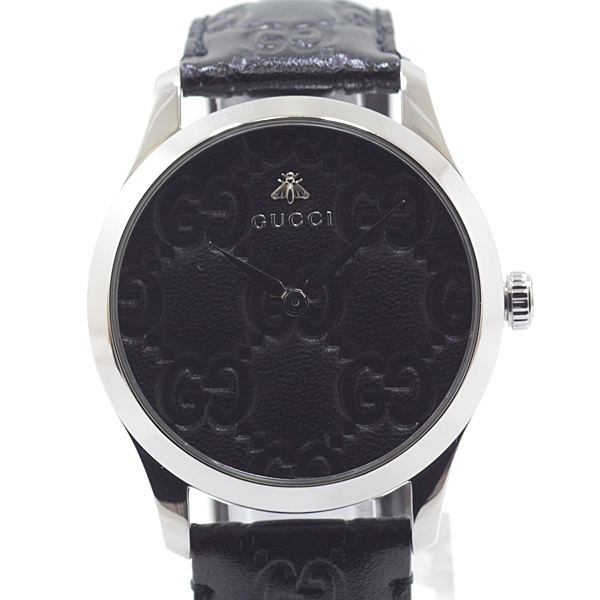 GUCCI グッチ メンズ腕時計 Gタイムレス bee 126.4 YA1264032 ブラック（黒）文字盤 クォーツ