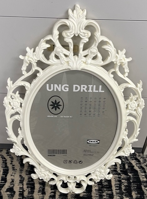 最新最全の UNG IKEA 激レア DRILL ウェルカムボード フレーム ガラス 鏡(壁掛け式)