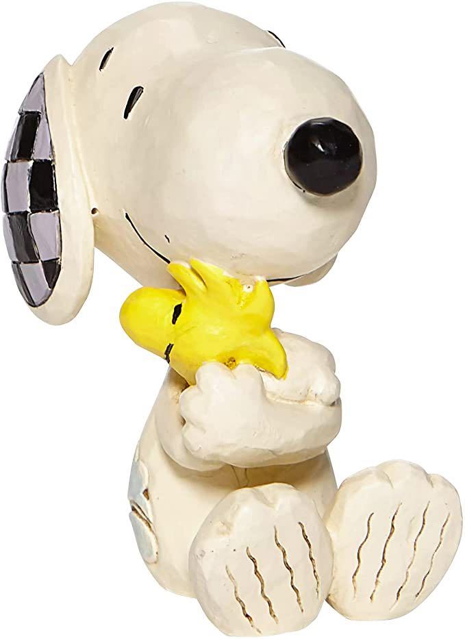 置物 スヌーピー 可愛い 卓上 人気 キャラクター お洒落 コンパクト 小さい 樹脂 オブジェ ウッドストック 黄色い鳥 犬 いぬ イヌ ミニ