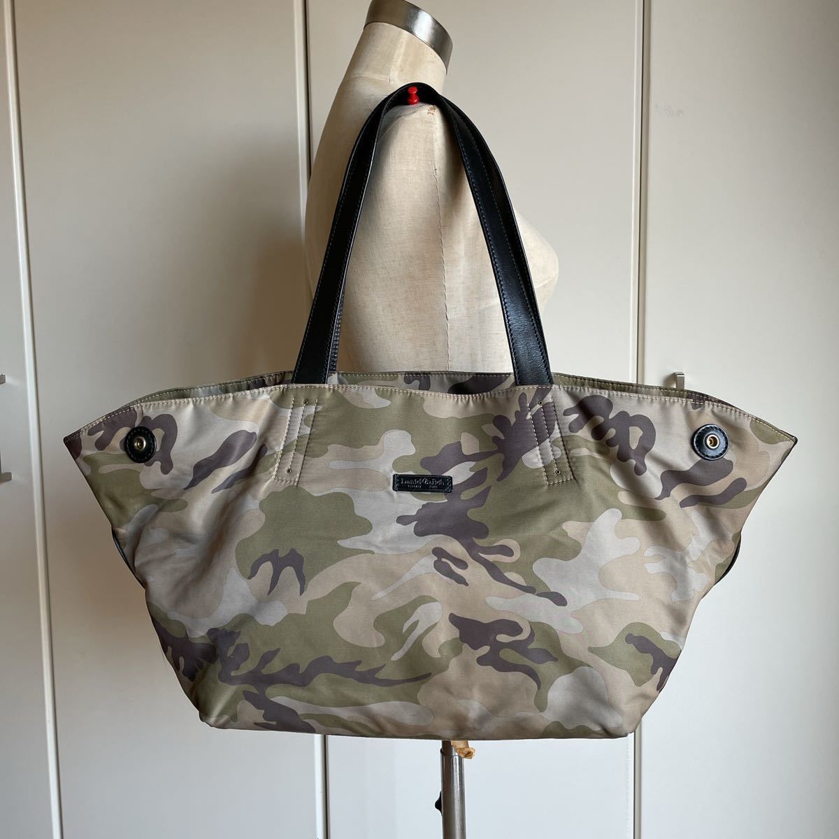 最終価格　ナノユニバース別注Daniel＆Bobダニエル&ボブTROTA-CAMO カモフラトートバッグ中古_画像5