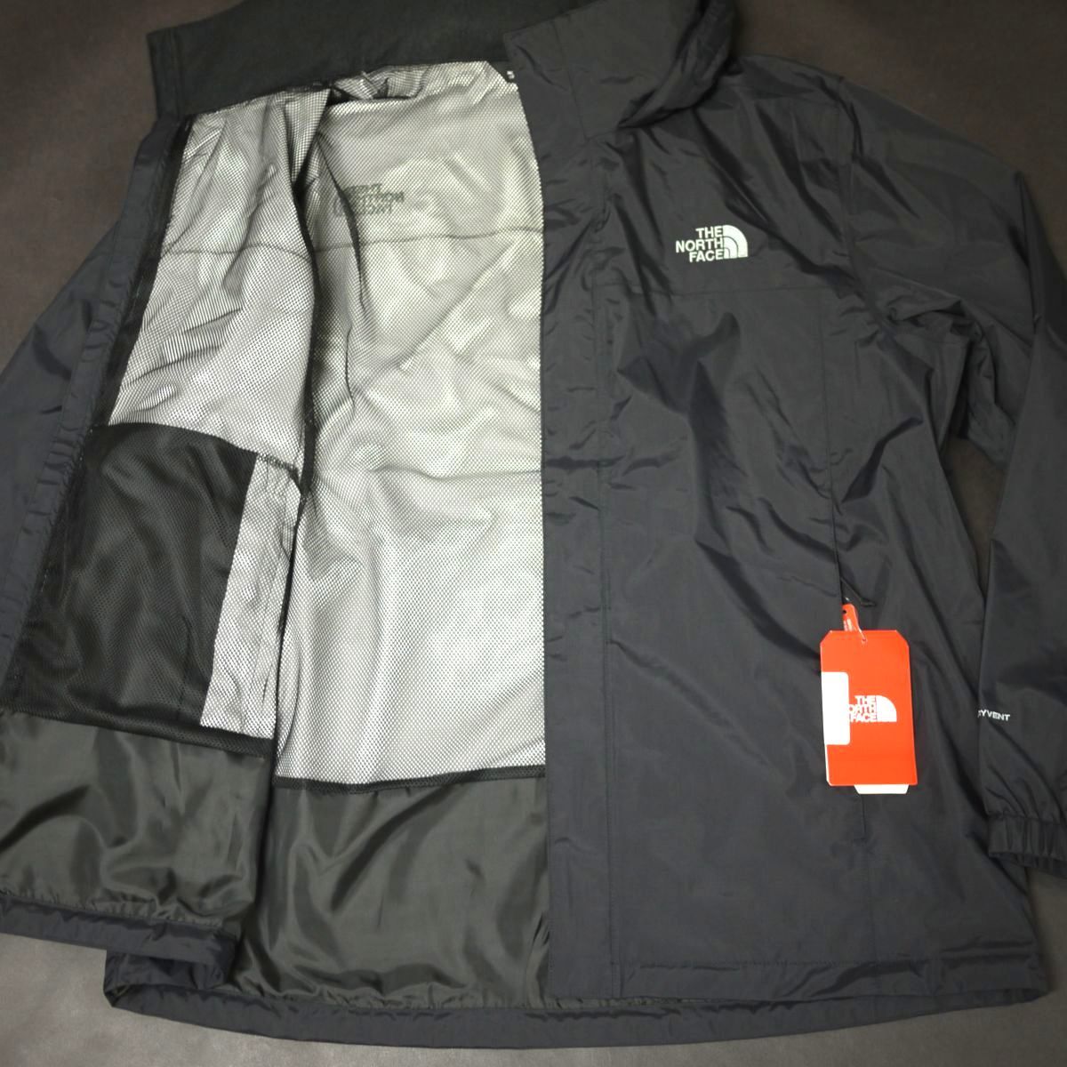 US限定新品 ザ・ノースフェイス 防水透湿 ナイロンジャケット ブラック (XL) THE NORTH FACE RESOLVE2 JACKET DRYVENT フード収納可/ b209_画像6