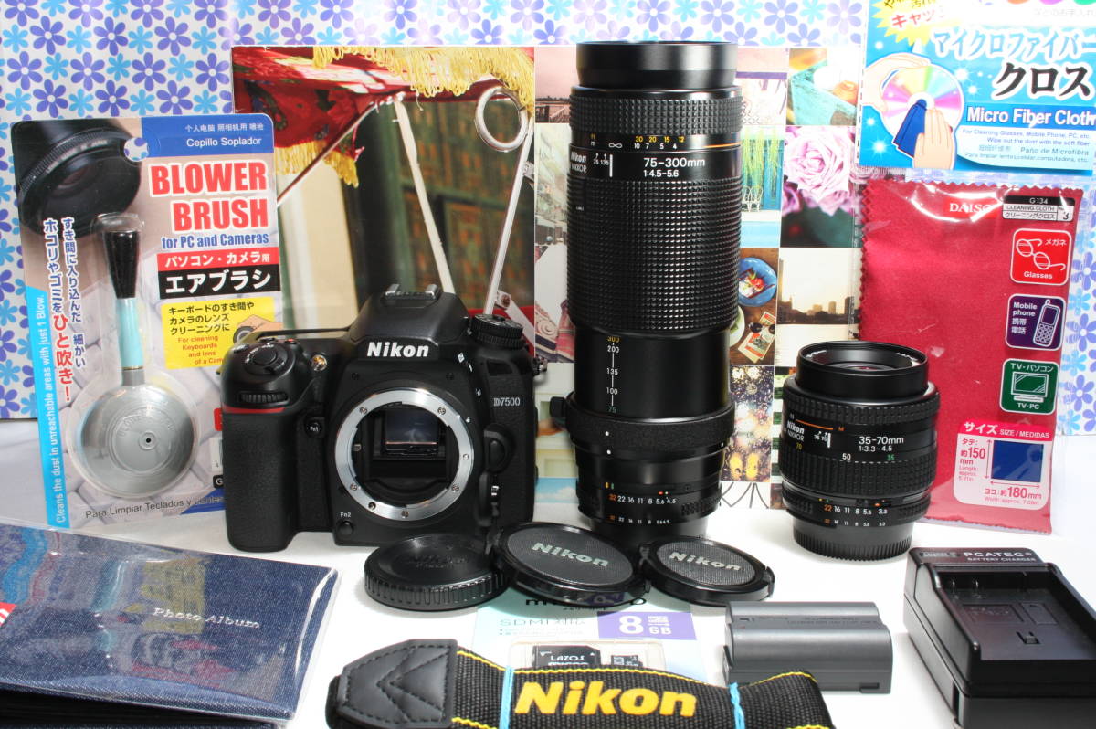 極上美品☆Wi-Fi機能搭載☆Nikon ニコン D7500 ダブルレンズ☆超高画質