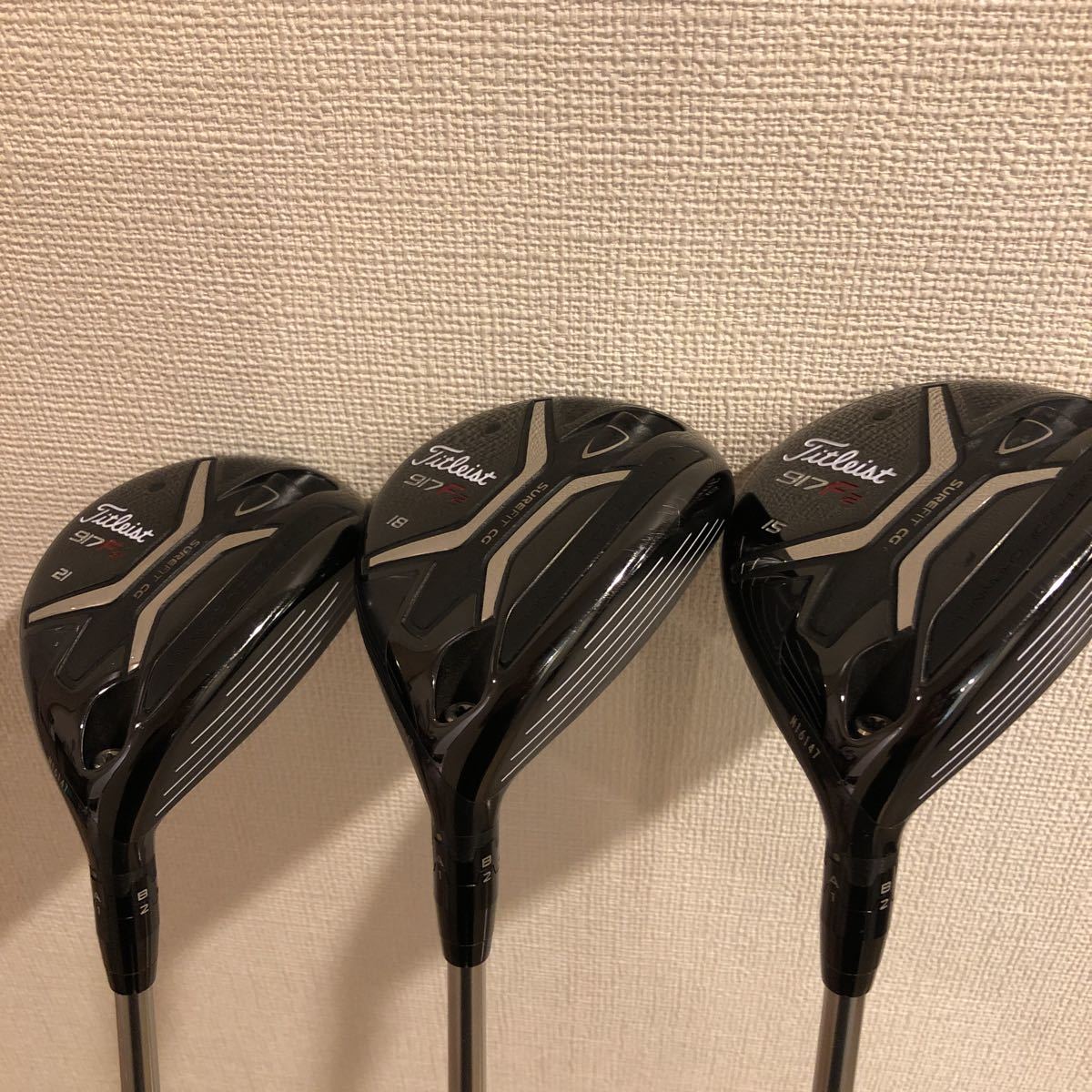 美品 タイトリスト 917F 3本セット (3W15度+5W/18度+7W/21度) Tour AD