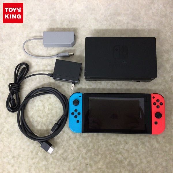 1円~ 動作確認/初期化済 箱無し Nintendo Switch HAC-001 本体 Joy