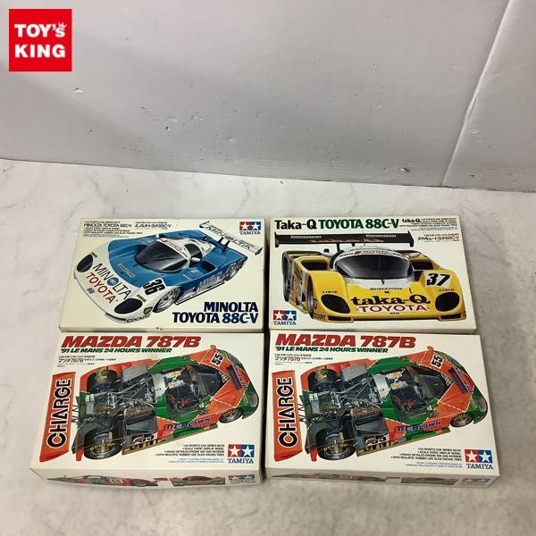 1円～ タミヤ 1/24 タカキュー・トヨタ88C-V、ミノルタ・トヨタ 88C-V、マツダ787B ‘91年ル・マン優勝車_画像1