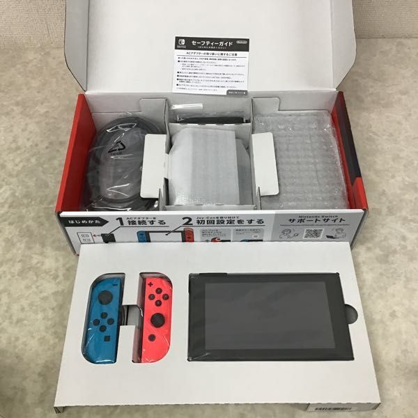 1円～ 動作確認/初期化済 Nintendo Switch HAC-001(-01) 本体 ネオンブルー ネオンレッド_画像2