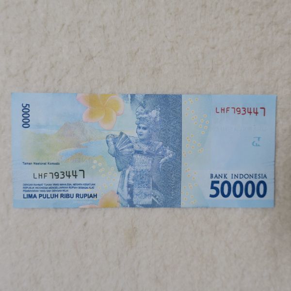 インドネシア　５万ルピア紙幣　２０１６年/２０１９年_画像2