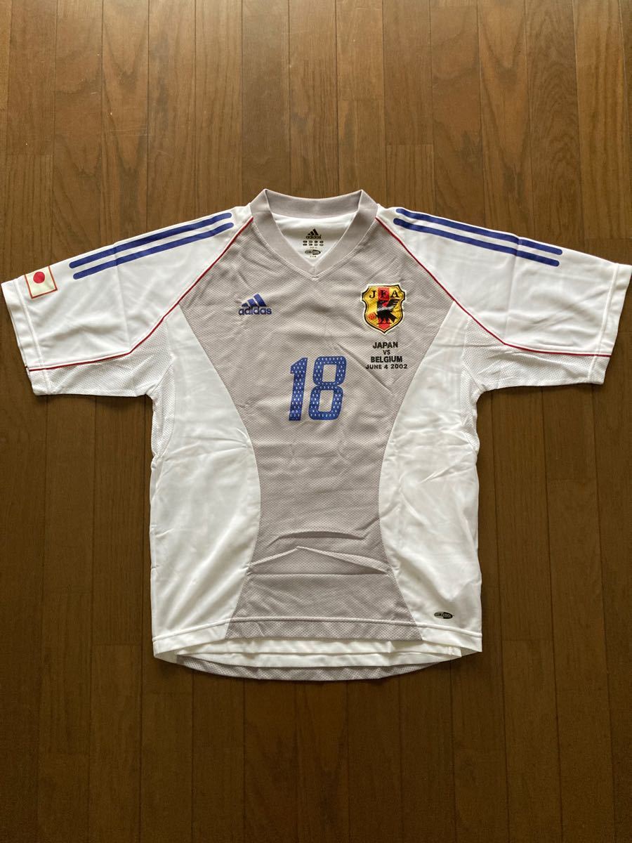 サッカー日本代表ユニフォーム 2002年ワールドカップ日韓大会モデル(アウェー) ベルギー戦 背番号18 小野伸二選手 Mサイズ