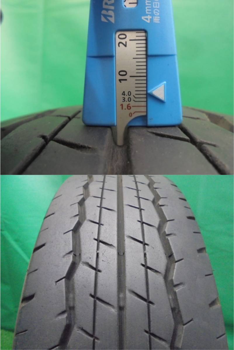 d80◆ダンロップ SP 175N◆DUNLOP 195/80R15 107/105L LT 中古LTタイヤ4本セット_画像5